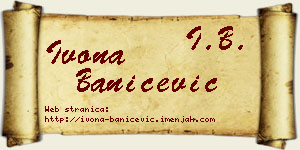 Ivona Banićević vizit kartica